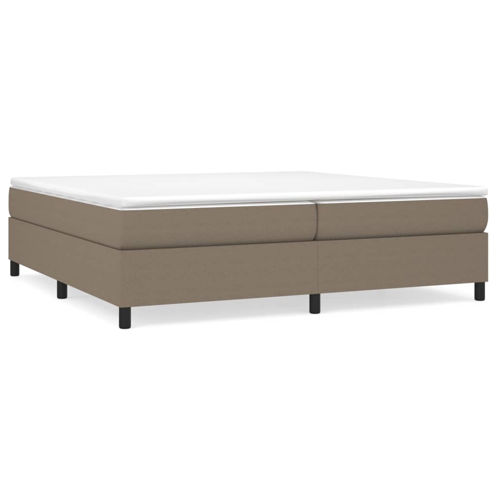 Bettgestell ohne Matratze Taupe 200x200 cm Stoff