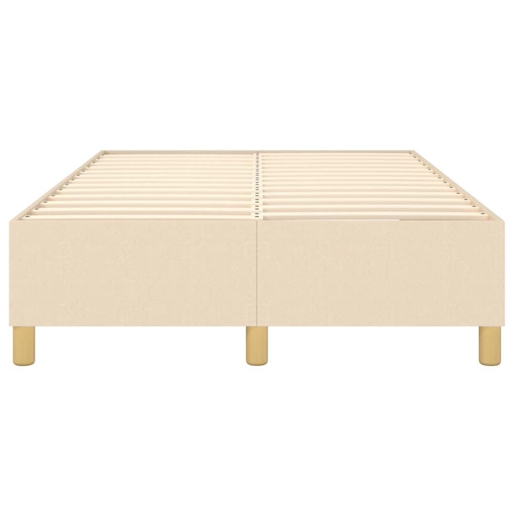 Bettgestell ohne Matratze Creme 120x200 cm Stoff