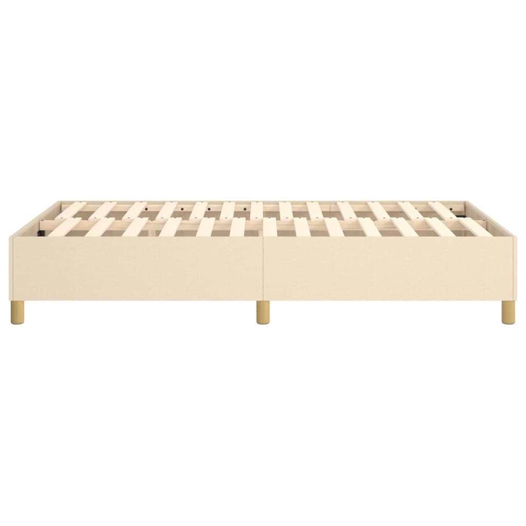 Bettgestell ohne Matratze Creme 120x200 cm Stoff