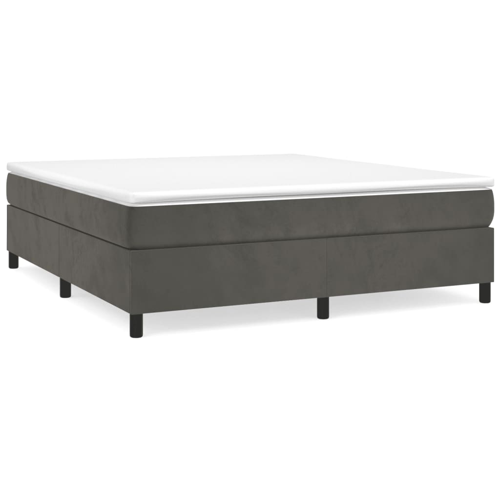 Bettgestell ohne Matratze Dunkelgrau 180x200 cm Samt