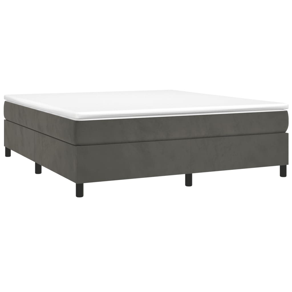 Bettgestell ohne Matratze Dunkelgrau 180x200 cm Samt