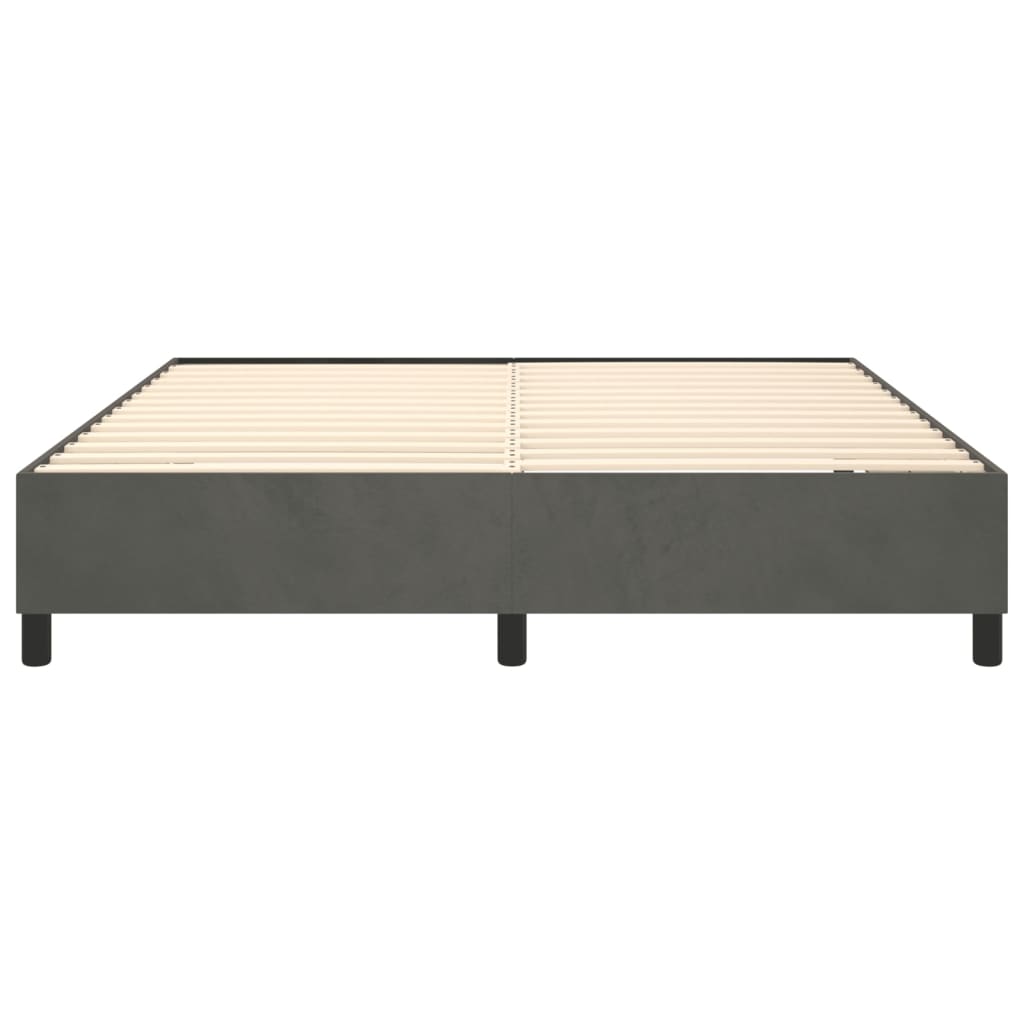 Bettgestell ohne Matratze Dunkelgrau 180x200 cm Samt