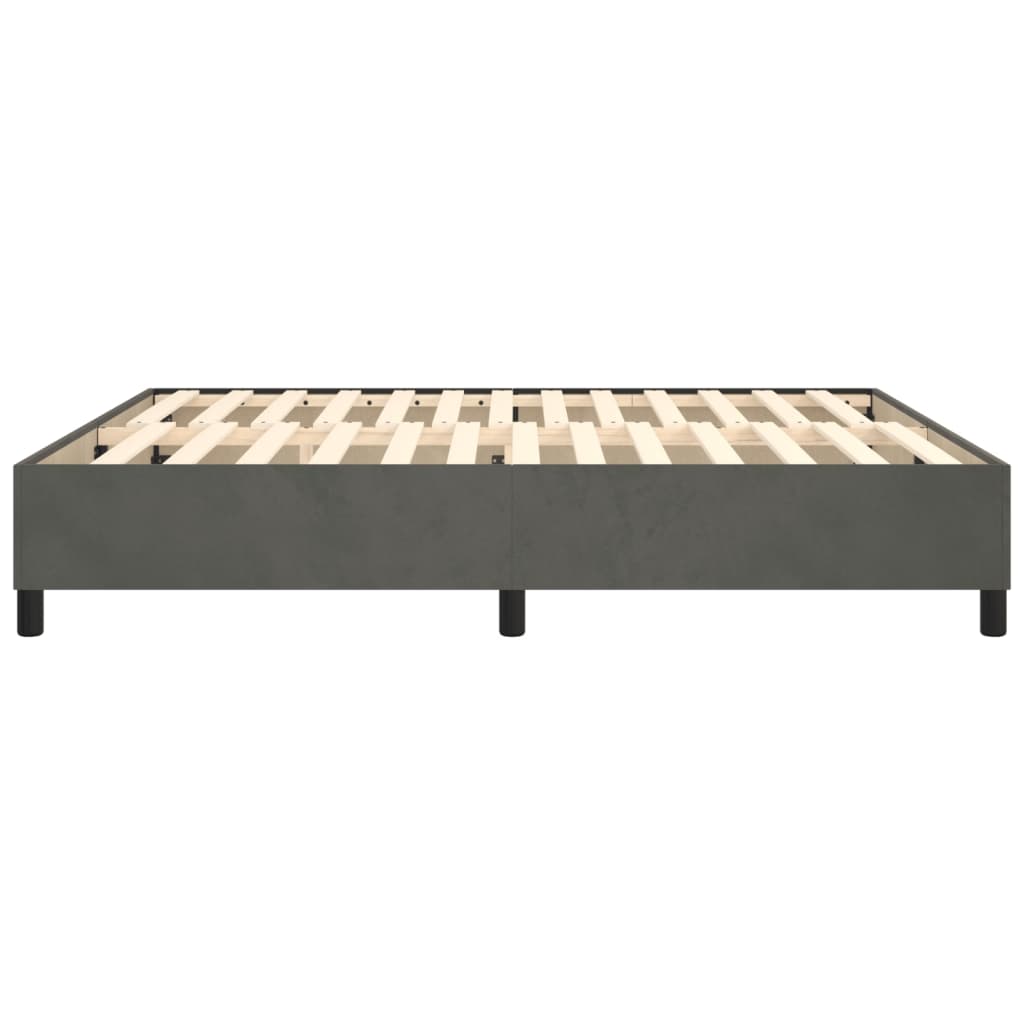 Bettgestell ohne Matratze Dunkelgrau 180x200 cm Samt