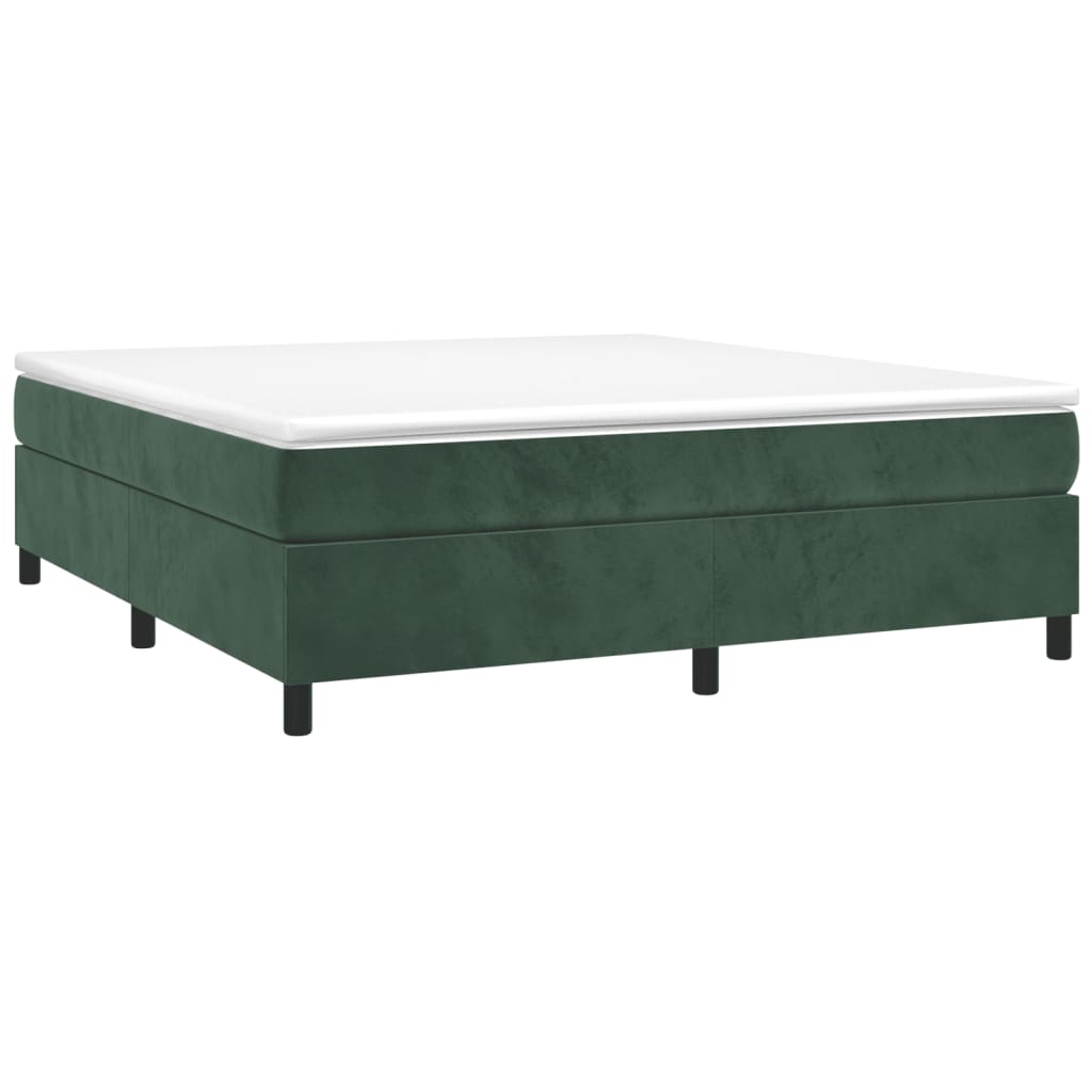 Bettgestell ohne Matratze Dunkelgrün 200x200 cm Samt