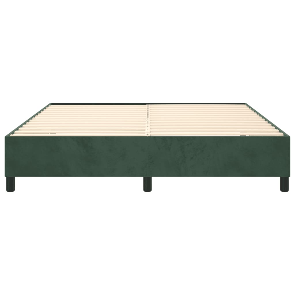 Bettgestell ohne Matratze Dunkelgrün 200x200 cm Samt