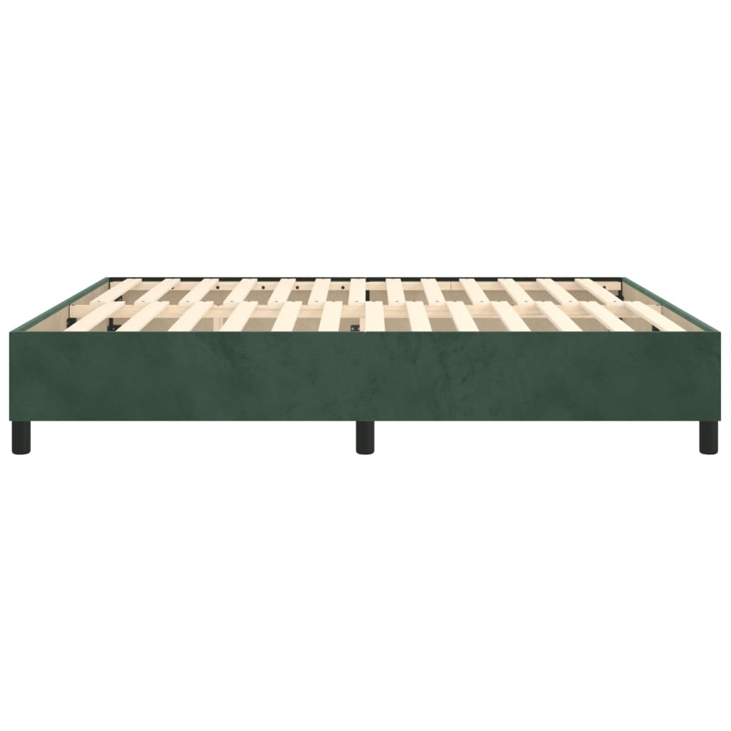 Bettgestell ohne Matratze Dunkelgrün 200x200 cm Samt