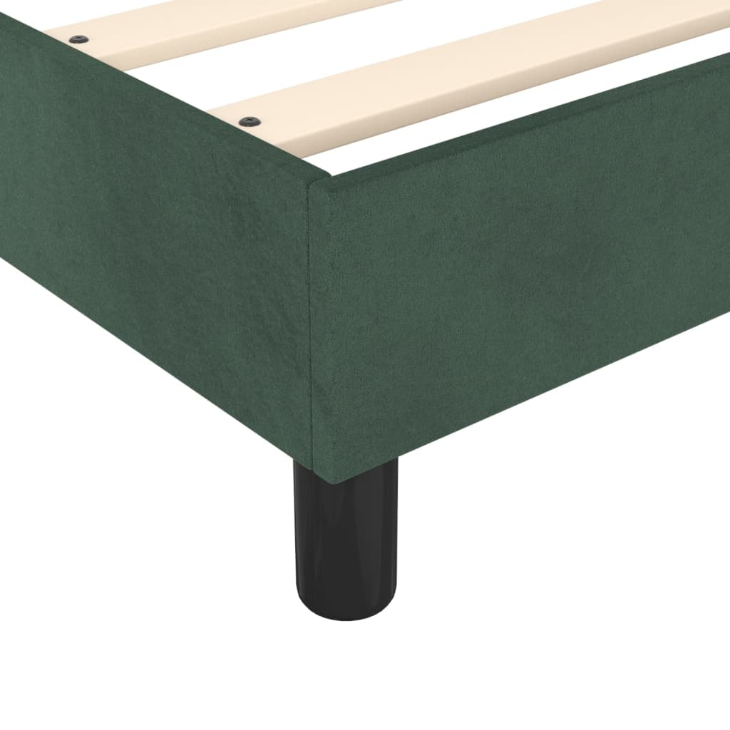 Bettgestell ohne Matratze Dunkelgrün 200x200 cm Samt