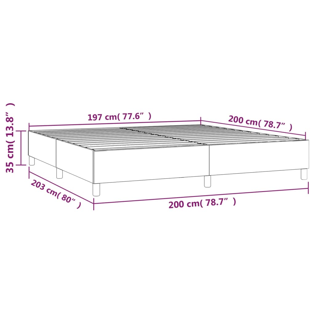 Bettgestell ohne Matratze Dunkelgrün 200x200 cm Samt