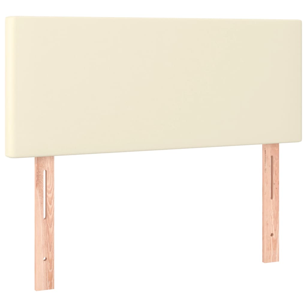 LED Kopfteil Creme 80x5x78/88 cm Kunstleder
