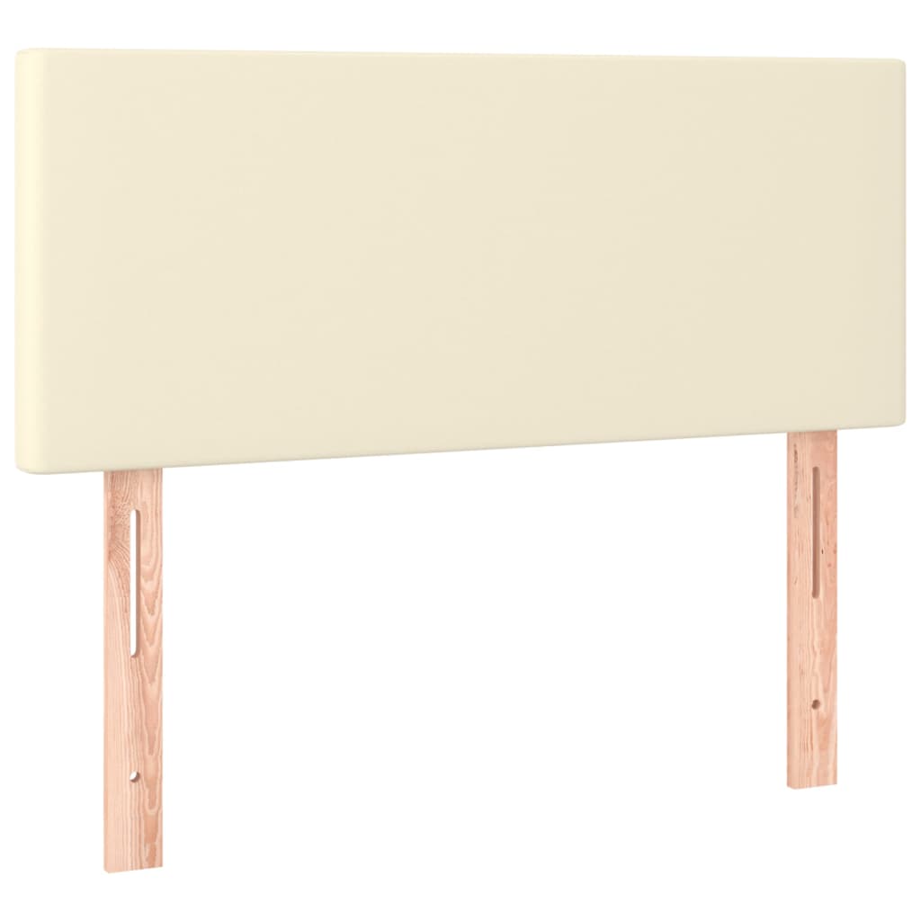 LED Kopfteil Creme 90x5x78/88 cm Kunstleder