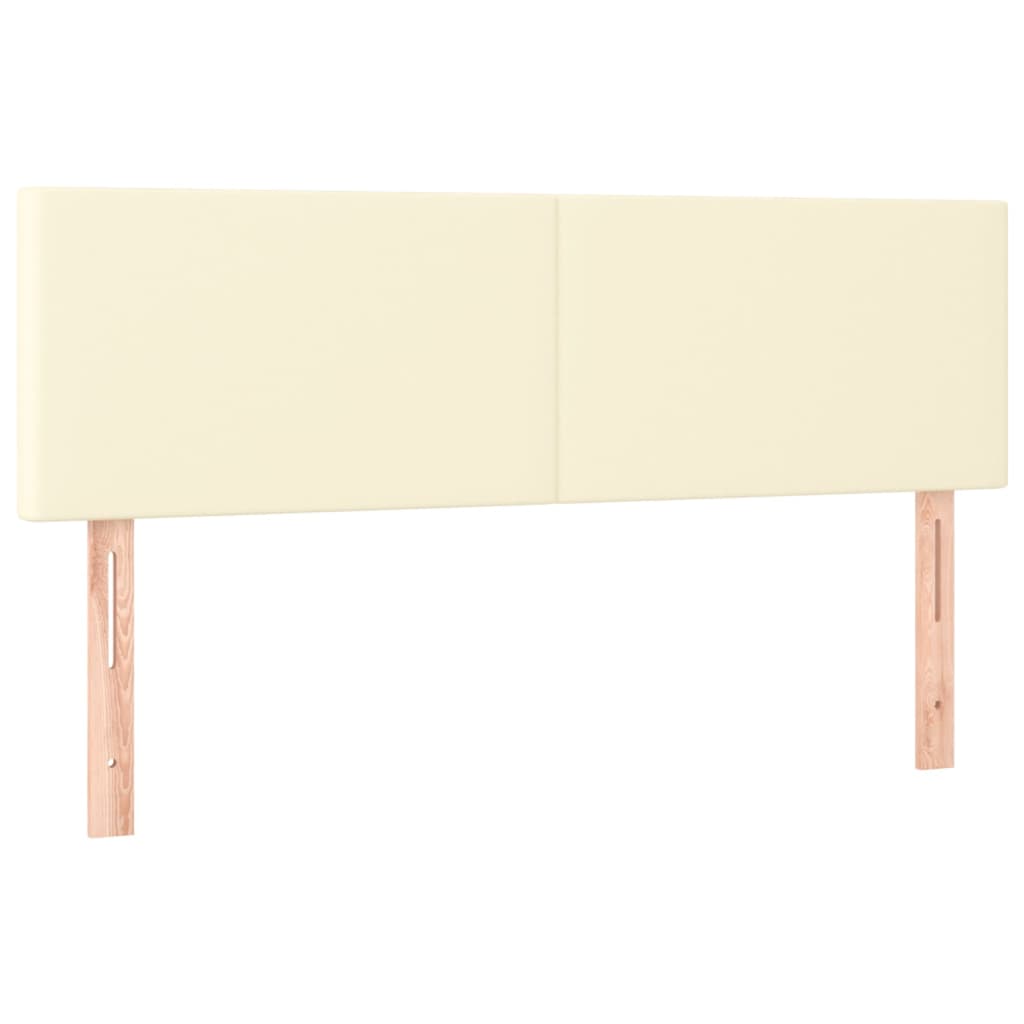LED Kopfteil Creme 144x5x78/88 cm Kunstleder