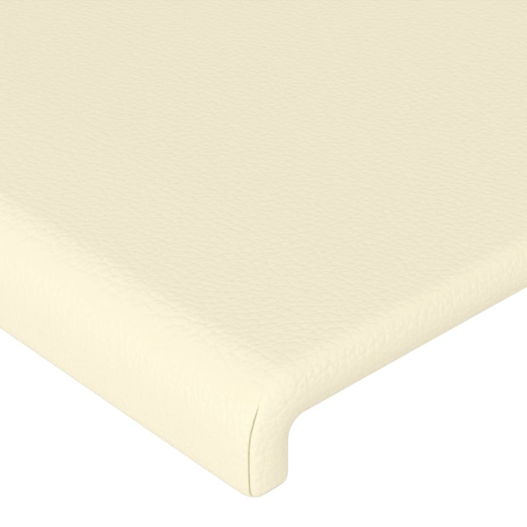 LED Kopfteil Creme 144x5x78/88 cm Kunstleder