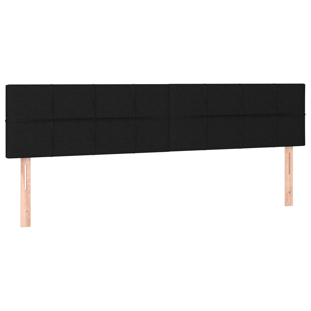 LED Kopfteil Schwarz 180x5x78/88 cm Stoff
