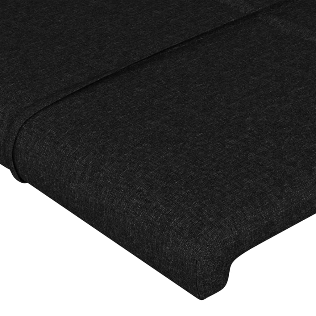 LED Kopfteil Schwarz 180x5x78/88 cm Stoff