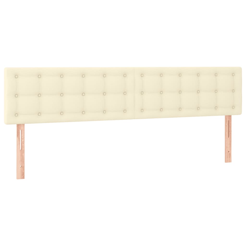 LED Kopfteil Creme 180x5x78/88 cm Kunstleder