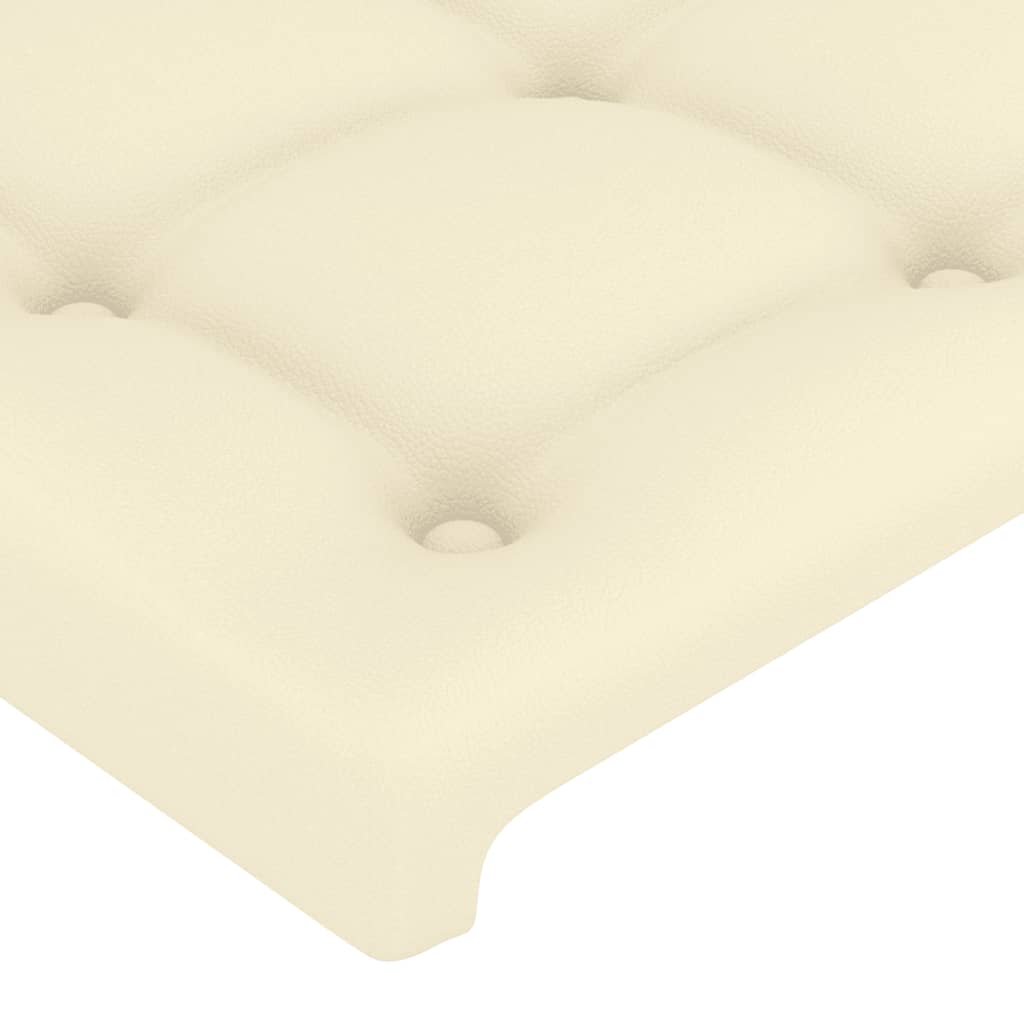 LED Kopfteil Creme 180x5x78/88 cm Kunstleder