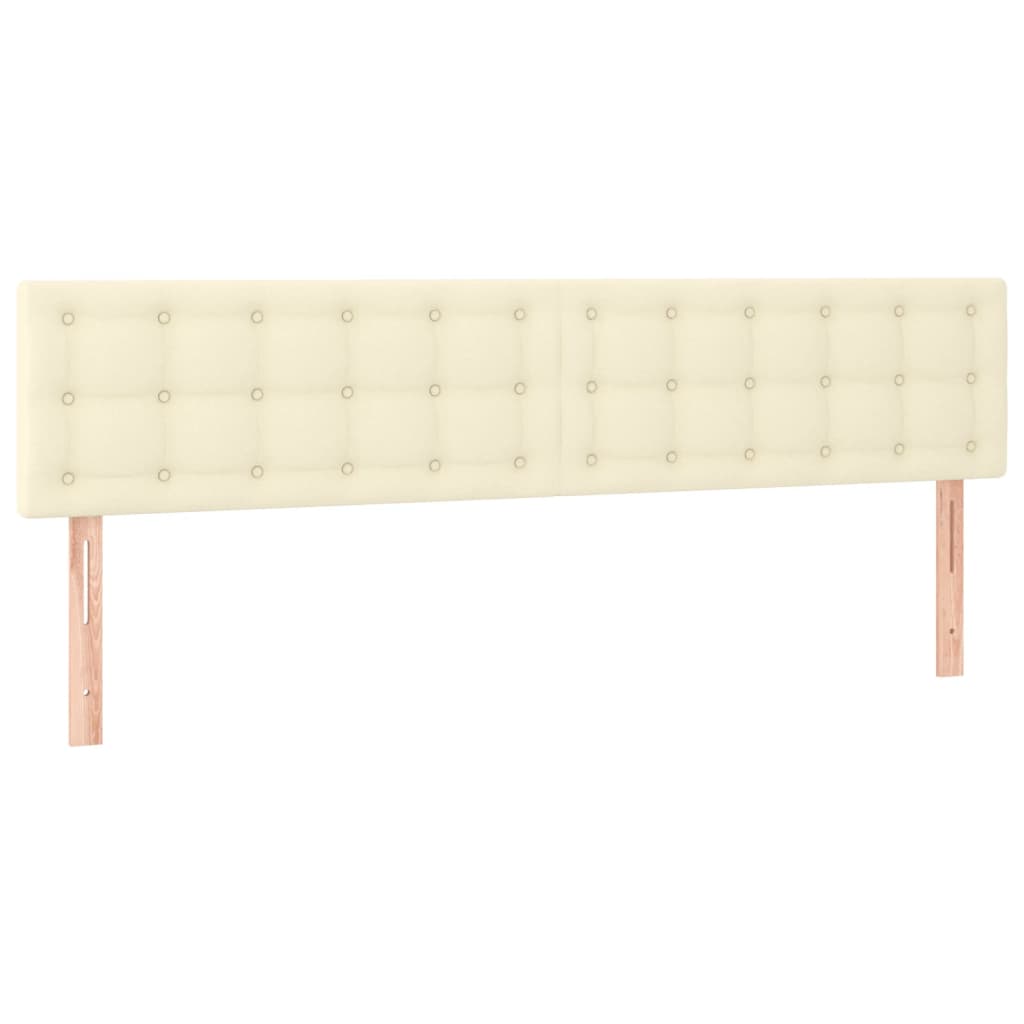 LED Kopfteil Creme 200x5x78/88 cm Kunstleder