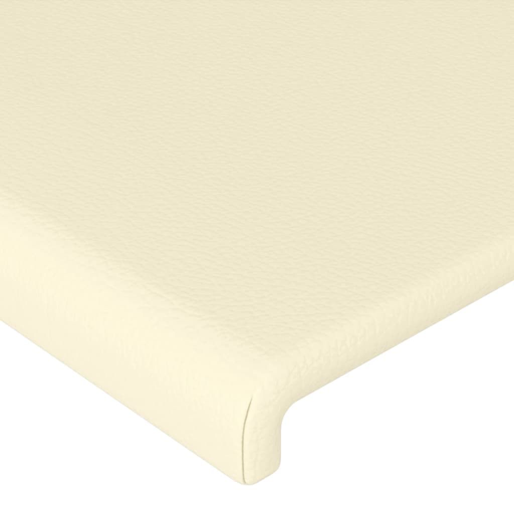 LED Kopfteil Creme 200x5x118/128 cm Kunstleder