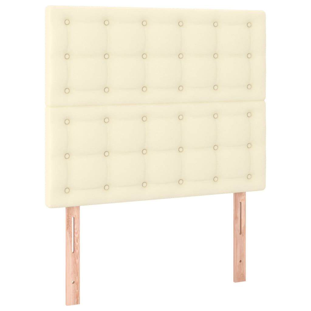 LED Kopfteil Creme 90x5x118/128 cm Kunstleder