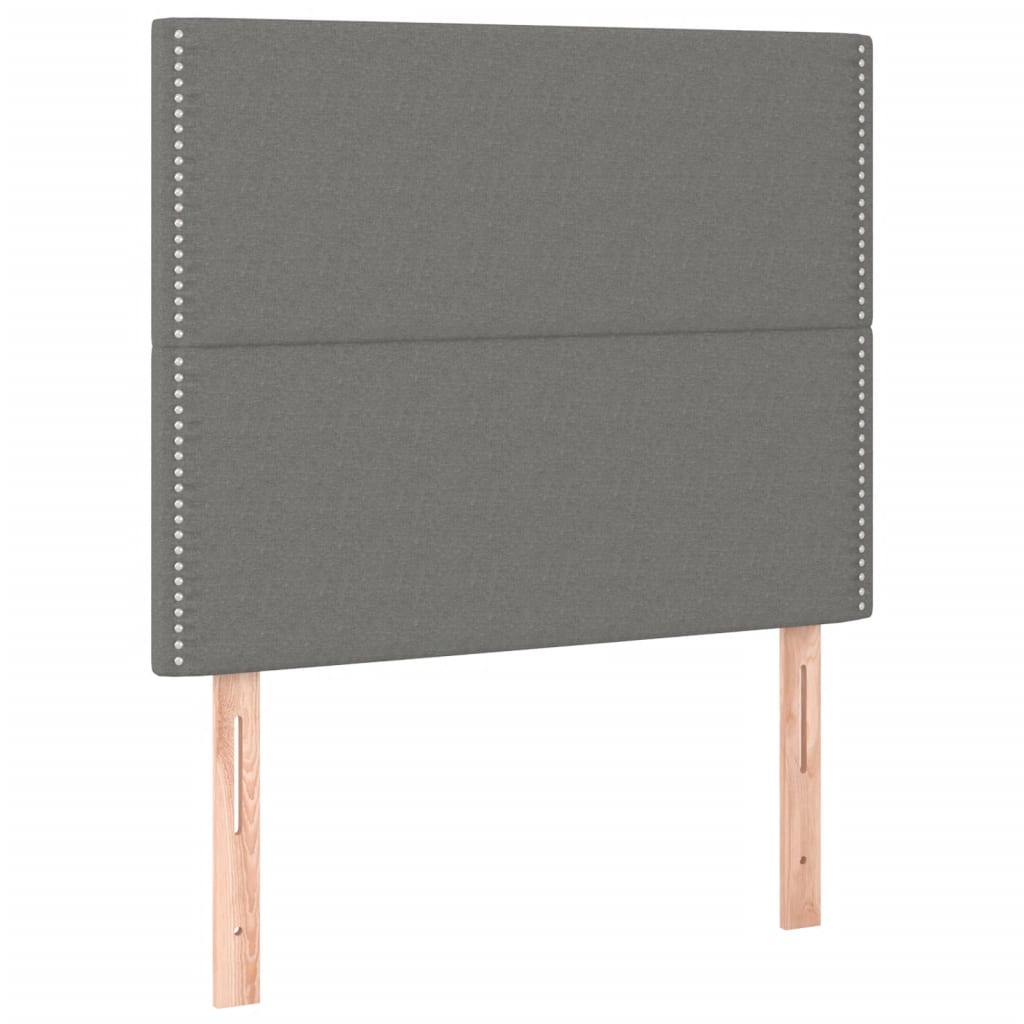 Bettgestell ohne Matratze Dunkelgrau 90x190 cm Stoff