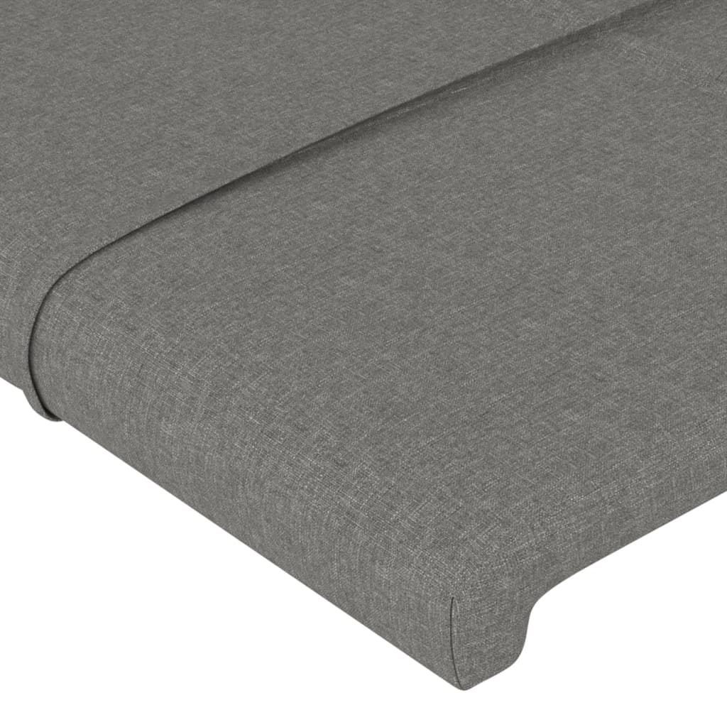 Bettgestell ohne Matratze Dunkelgrau 90x190 cm Stoff