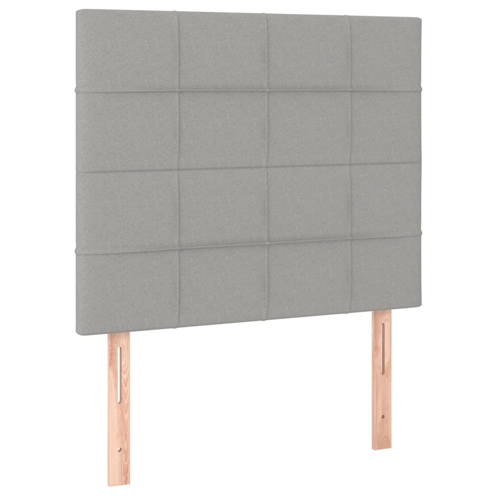 Bettgestell ohne Matratze Hellgrau 100x200 cm Stoff