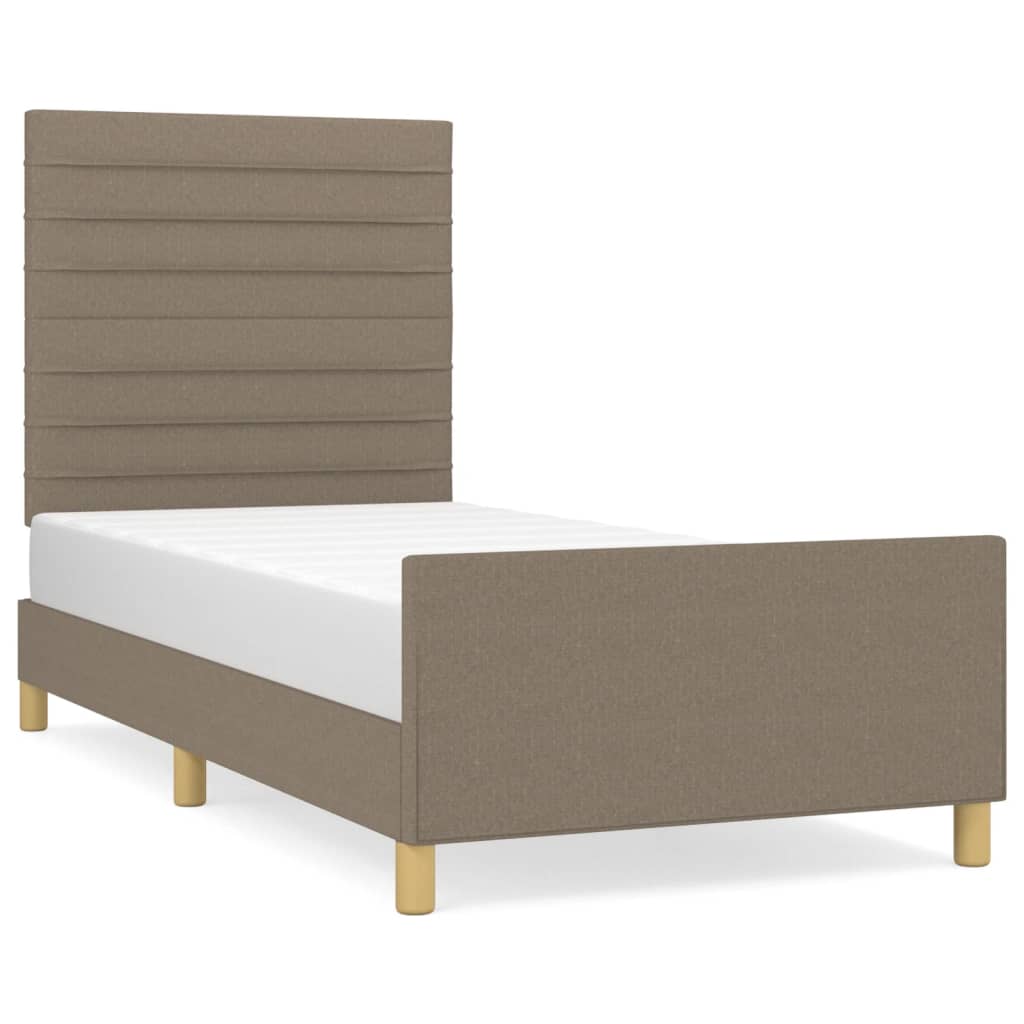 Bettgestell ohne Matratze Taupe 80x200 cm Stoff
