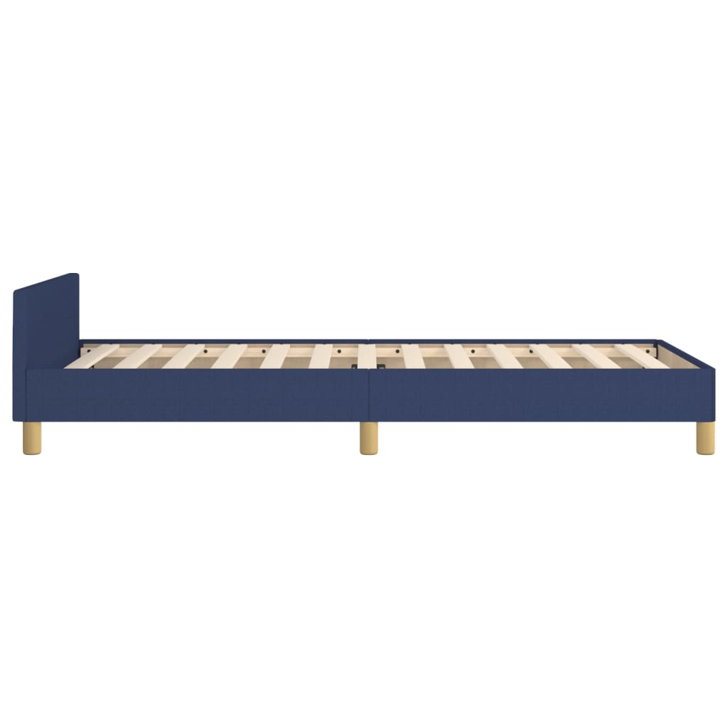 Bettgestell ohne Matratze Blau 80x200 cm Stoff