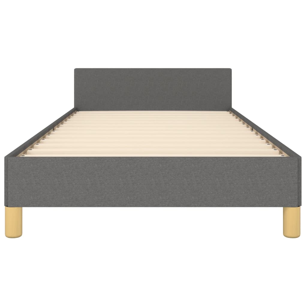 Bettgestell ohne Matratze Dunkelgrau 100x200 cm Stoff