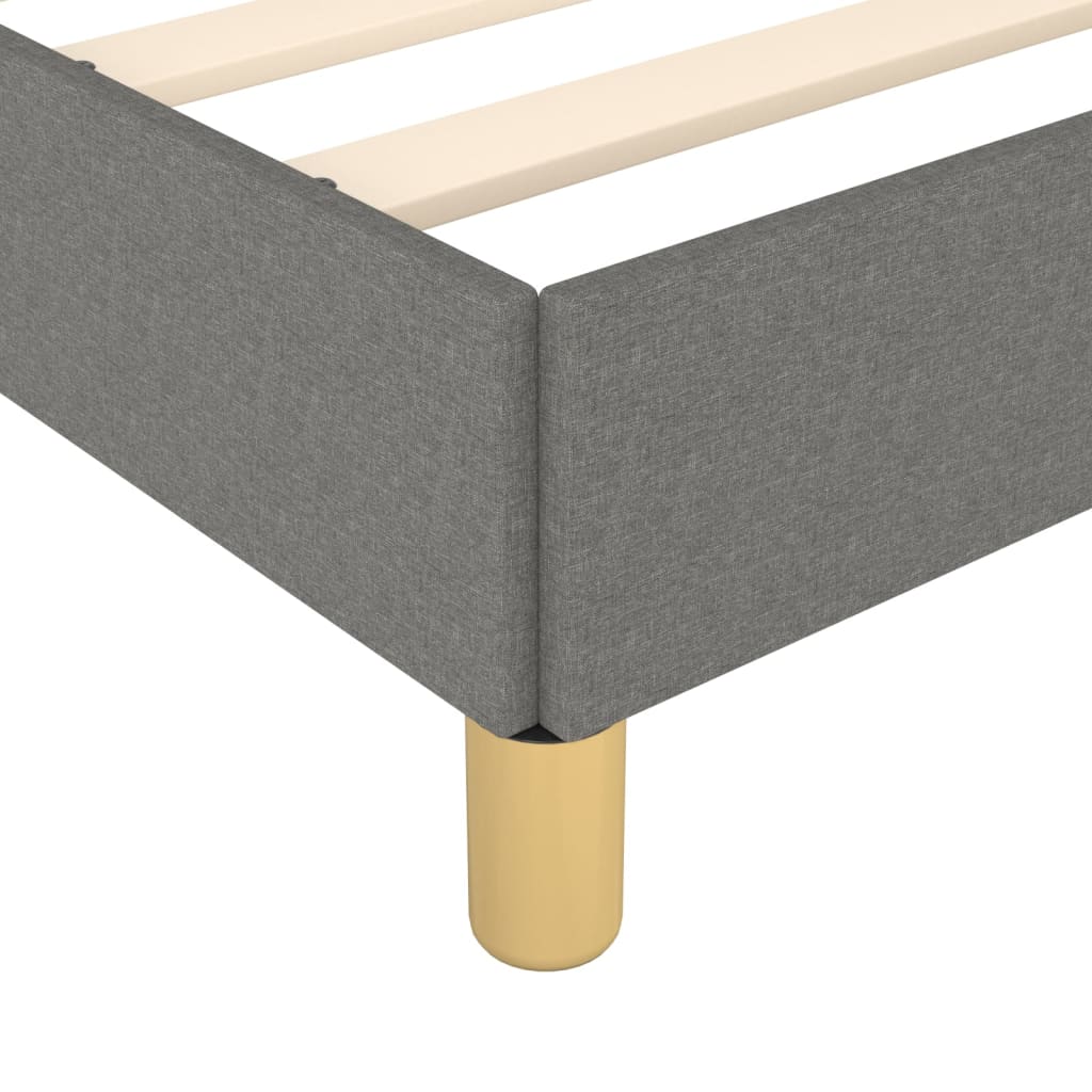 Bettgestell ohne Matratze Dunkelgrau 100x200 cm Stoff