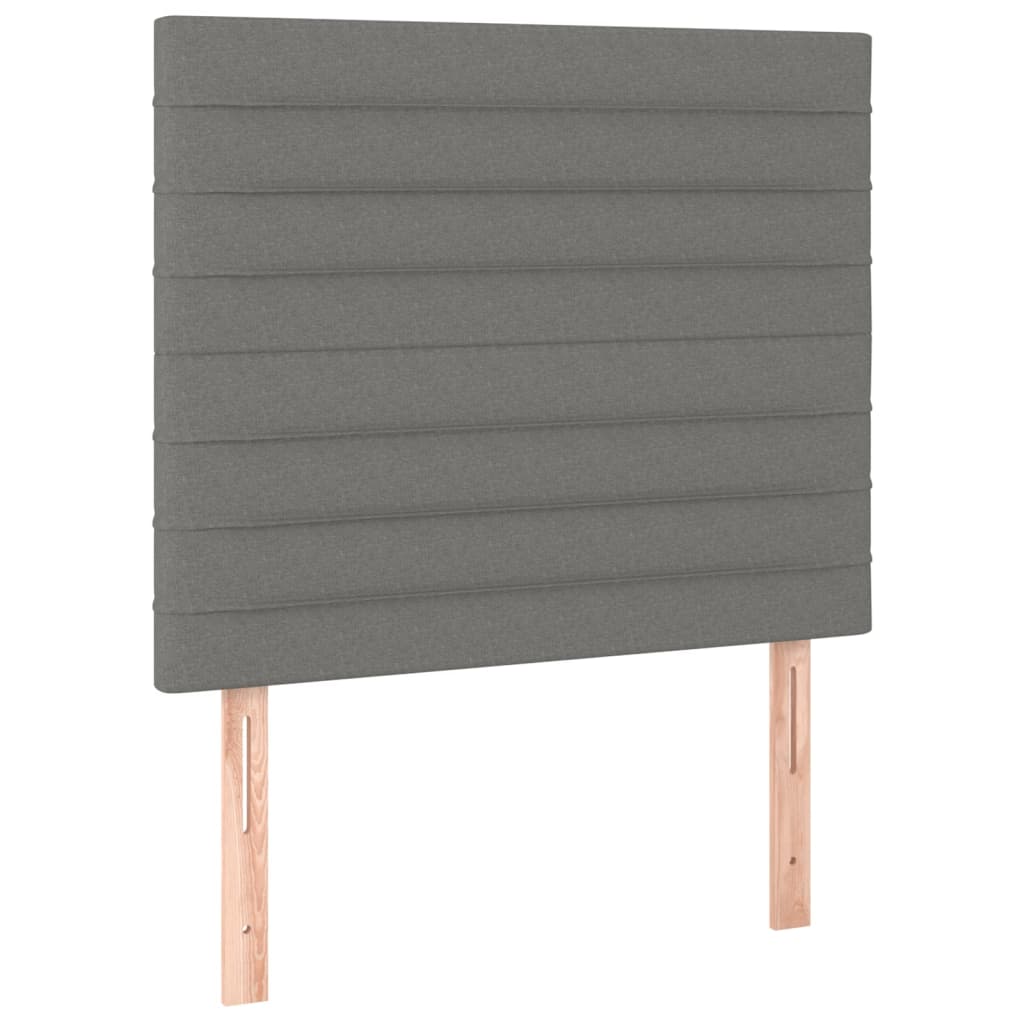Bettgestell ohne Matratze Dunkelgrau 100x200 cm Stoff