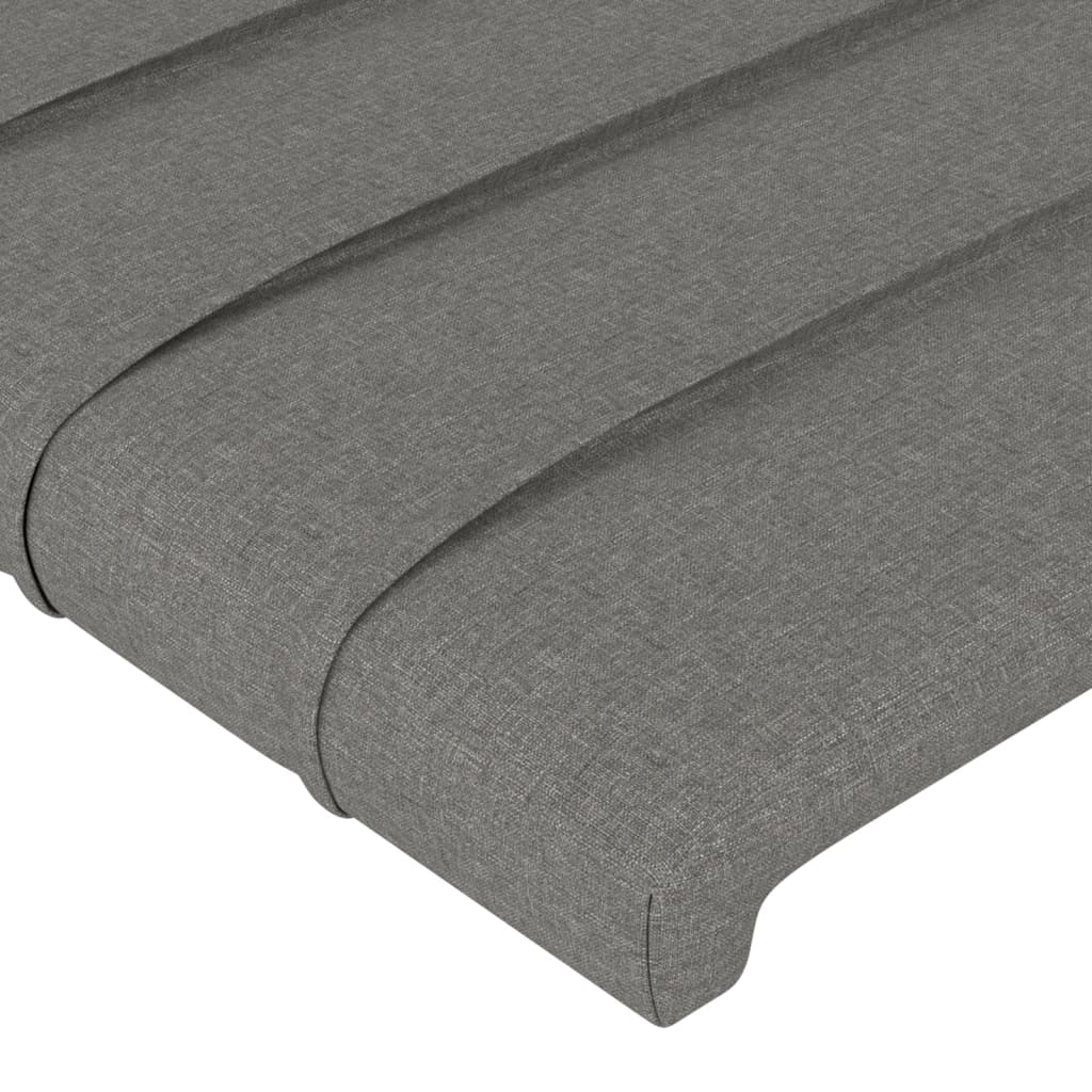 Bettgestell ohne Matratze Dunkelgrau 100x200 cm Stoff