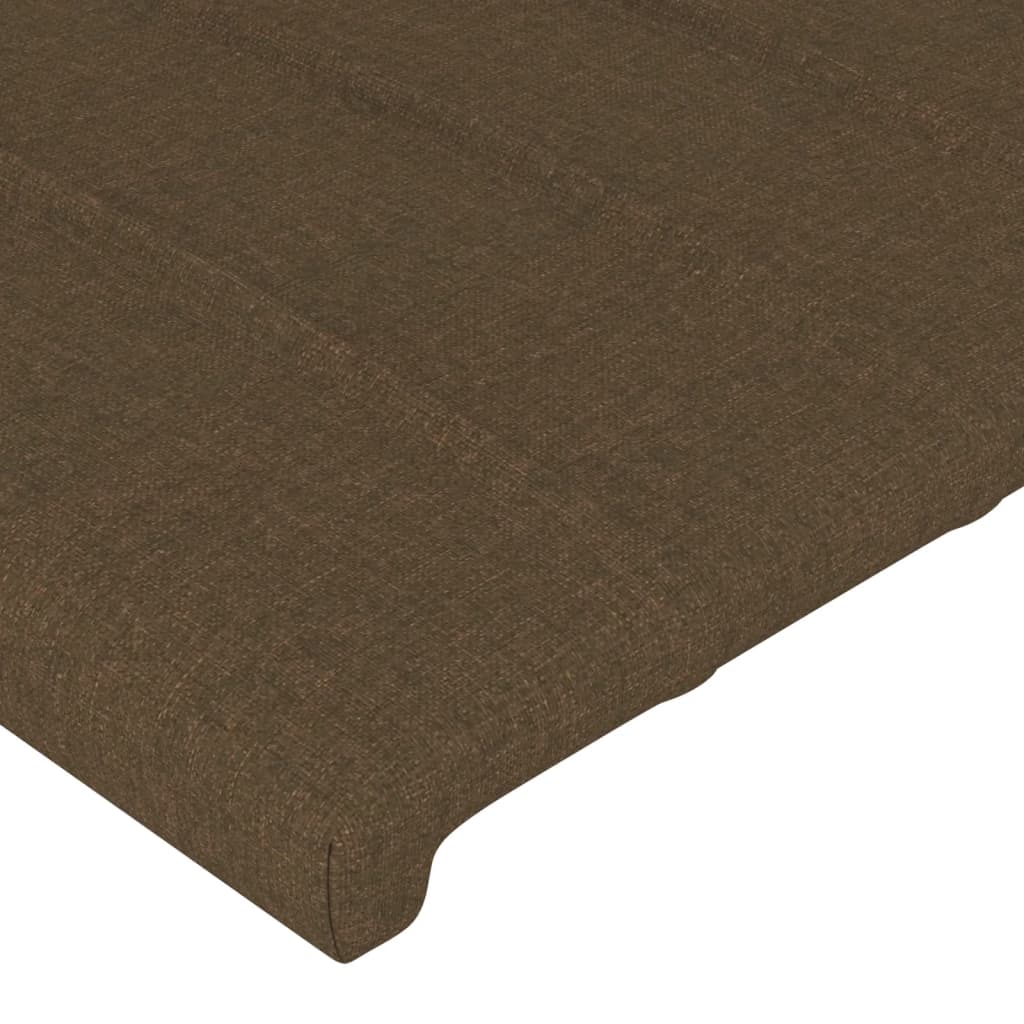 Bettgestell ohne Matratze Dunkelbraun 90x190 cm Stoff
