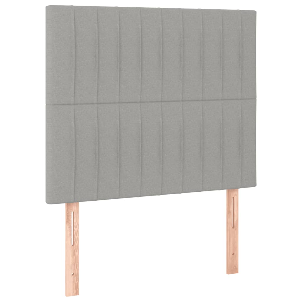 Bettgestell ohne Matratze Hellgrau 100x200 cm Stoff
