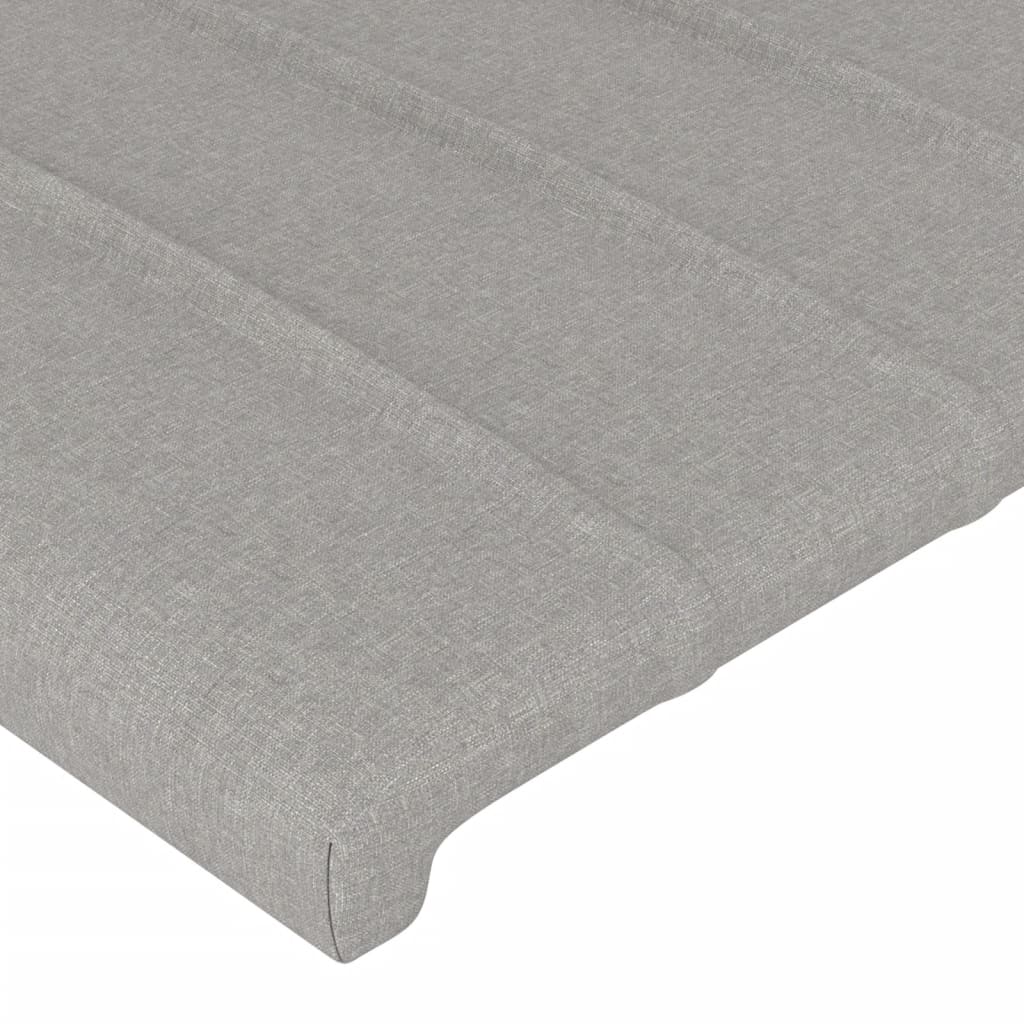 Bettgestell ohne Matratze Hellgrau 100x200 cm Stoff