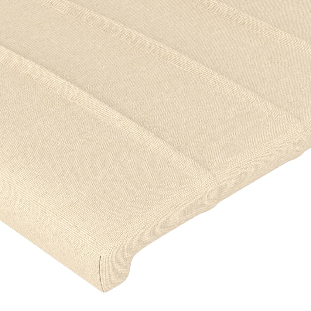 Bettgestell ohne Matratze Creme 100x200 cm Stoff