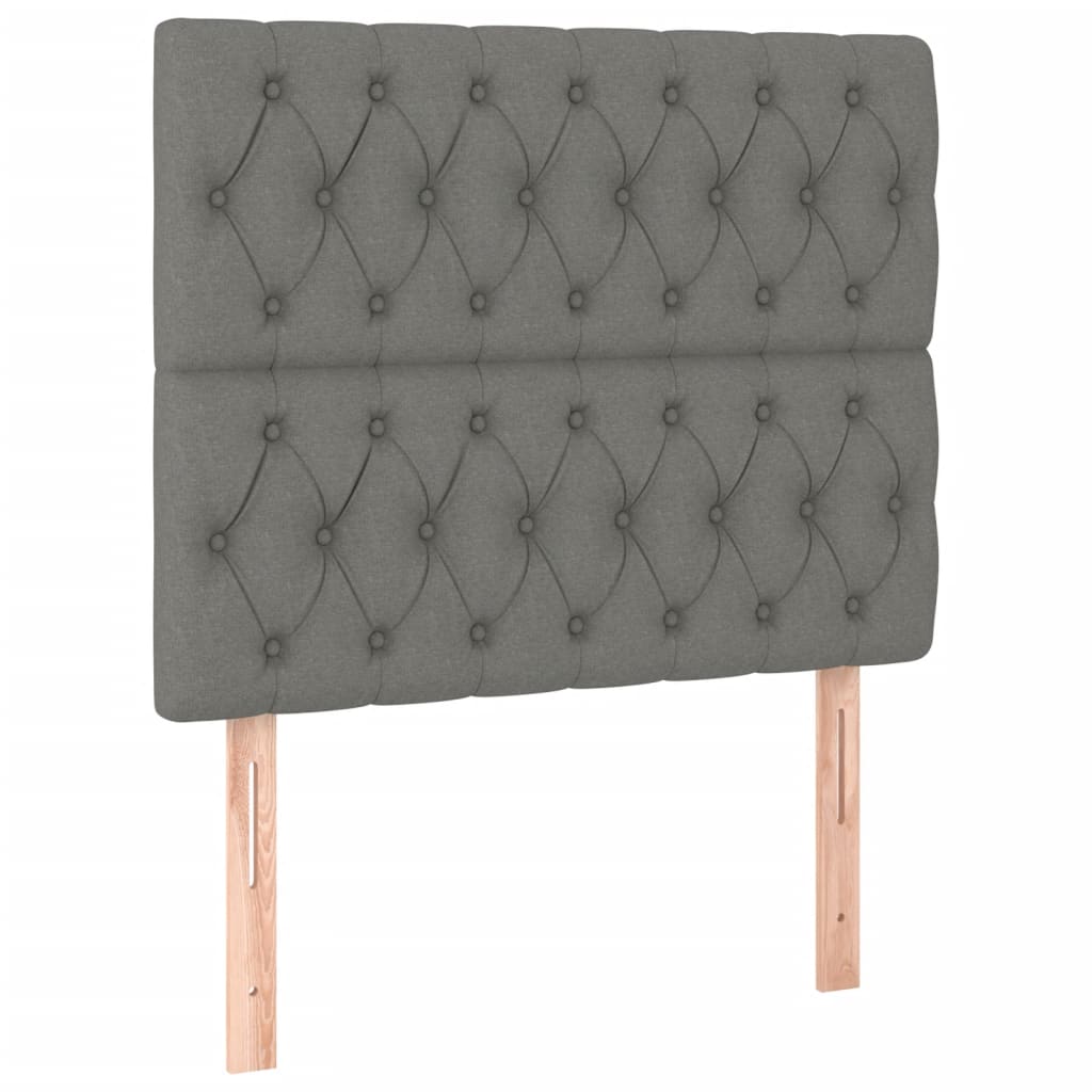 Bettgestell ohne Matratze Dunkelgrau 90x190 cm Stoff