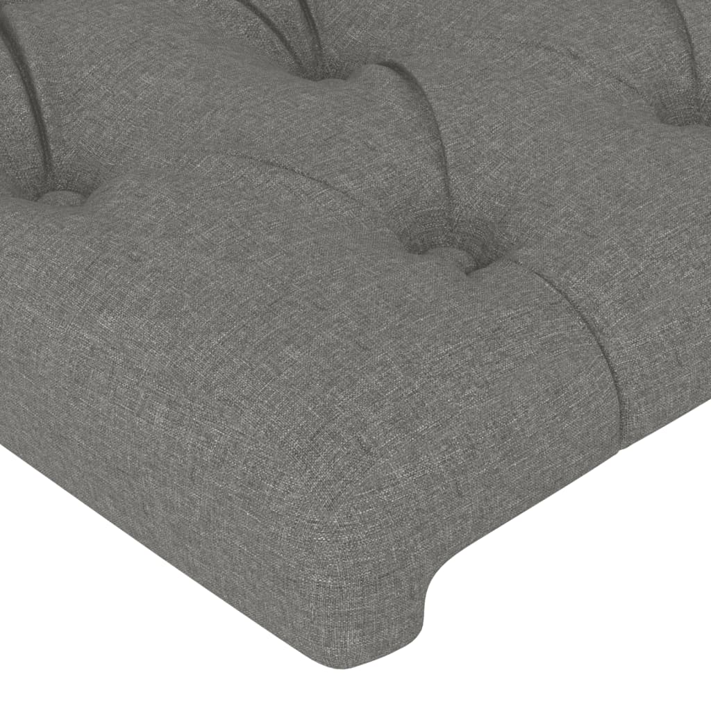 Bettgestell ohne Matratze Dunkelgrau 90x190 cm Stoff