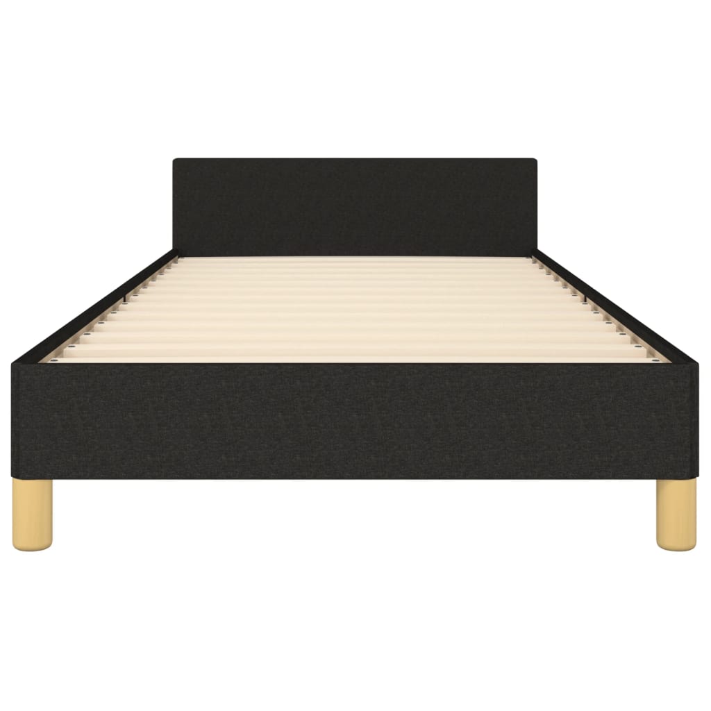 Bettgestell ohne Matratze Schwarz 90x190 cm Stoff