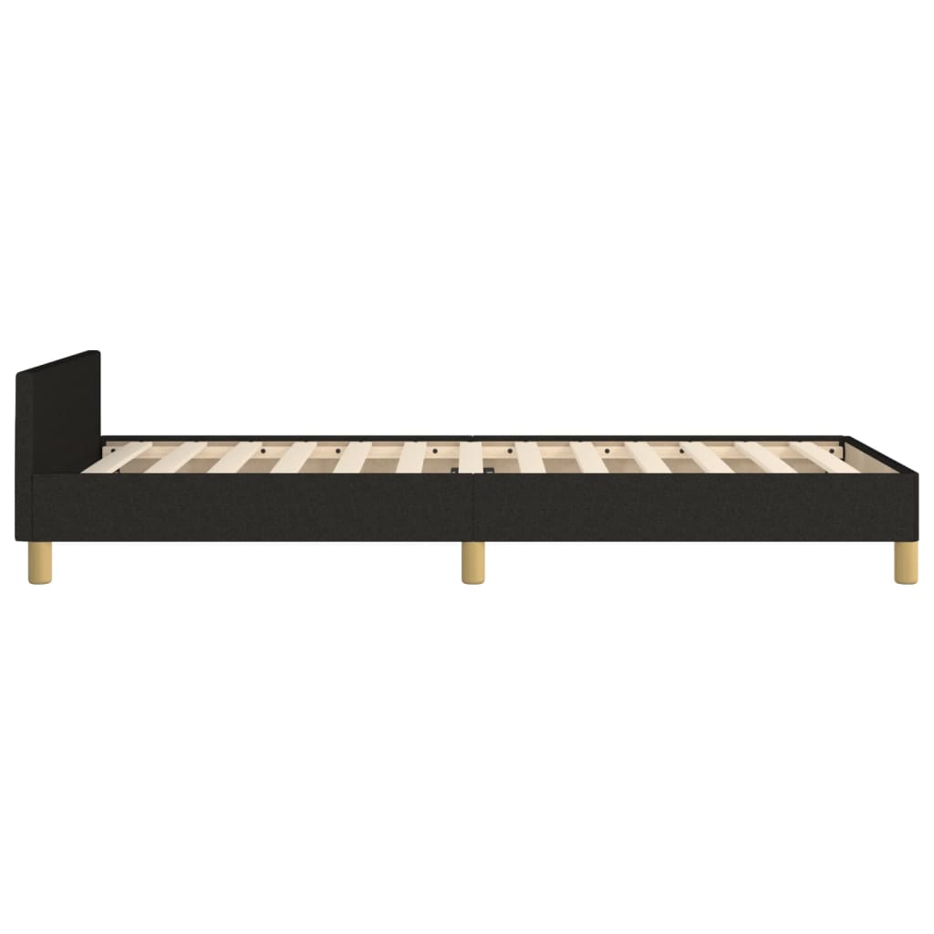 Bettgestell ohne Matratze Schwarz 90x190 cm Stoff