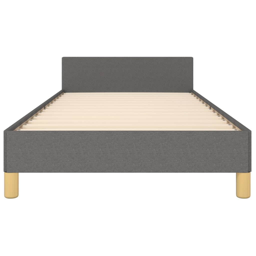 Bettgestell ohne Matratze Dunkelgrau 100x200 cm Stoff