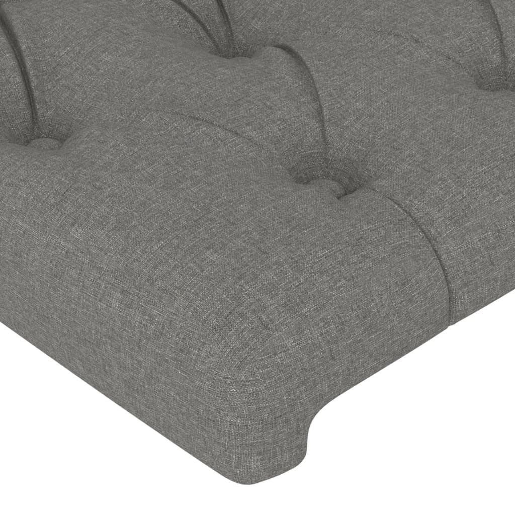Bettgestell ohne Matratze Dunkelgrau 100x200 cm Stoff