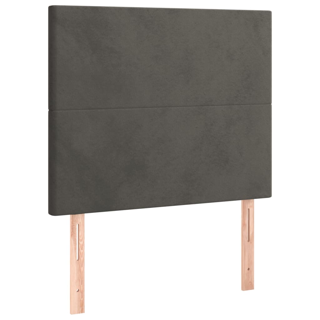 Bettgestell ohne Matratze Dunkelgrau 90x190 cm Samt
