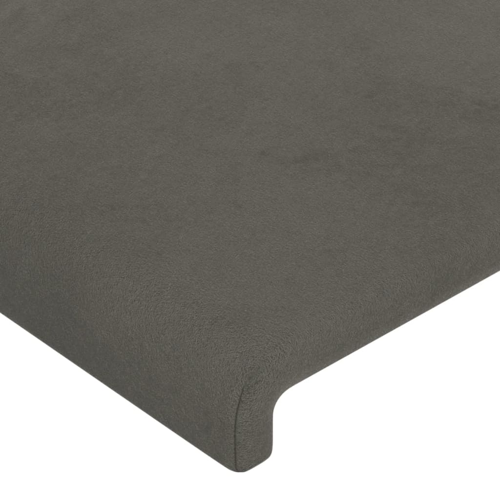 Bettgestell ohne Matratze Dunkelgrau 90x190 cm Samt