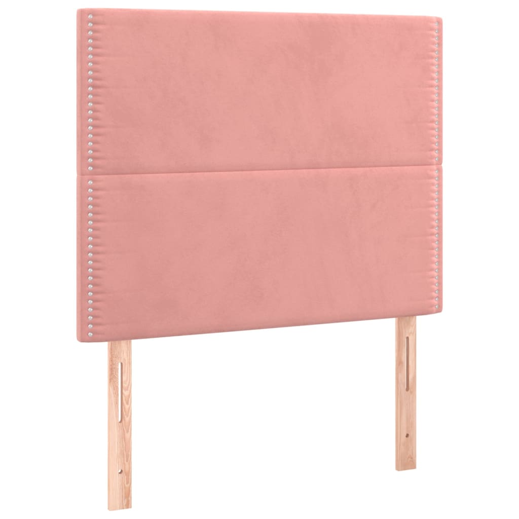 Bettgestell mit Kopfteil Rosa 90x190 cm Samt