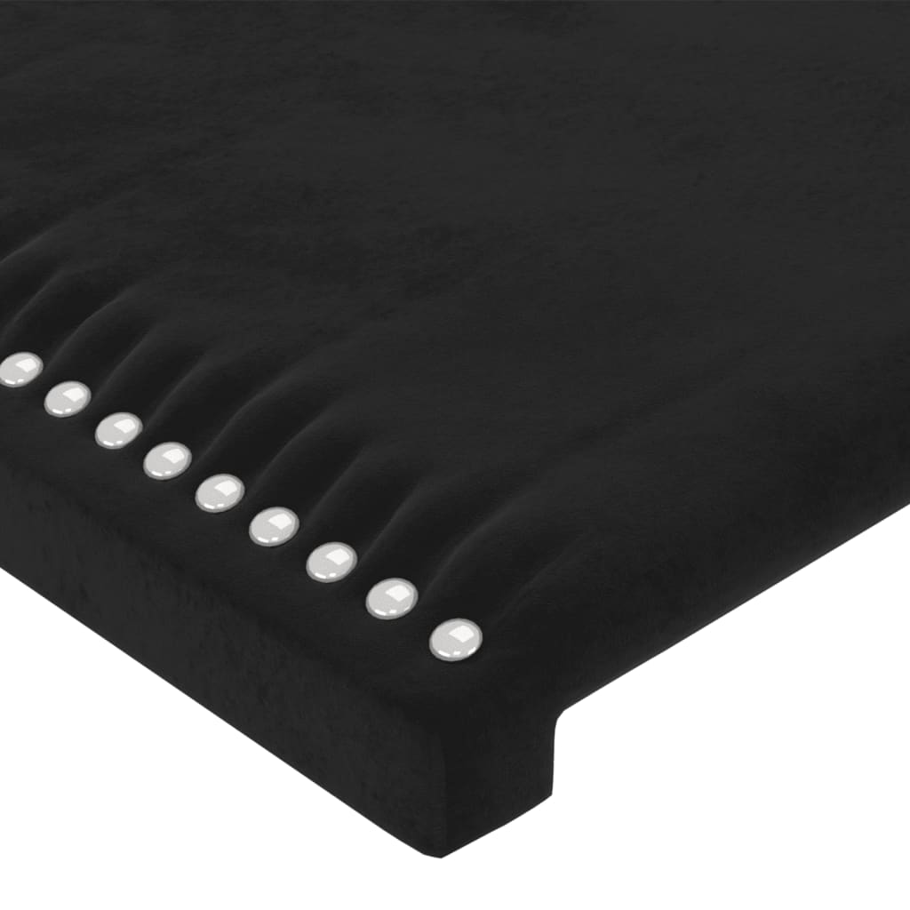 Bed frame without mattress Black 140x200 cm Velvet