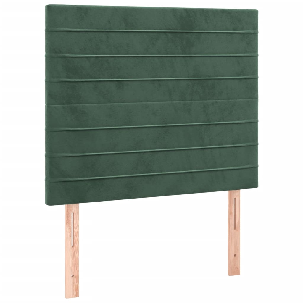 Bettgestell ohne Matratze Dunkelgrün 80x200 cm Samt