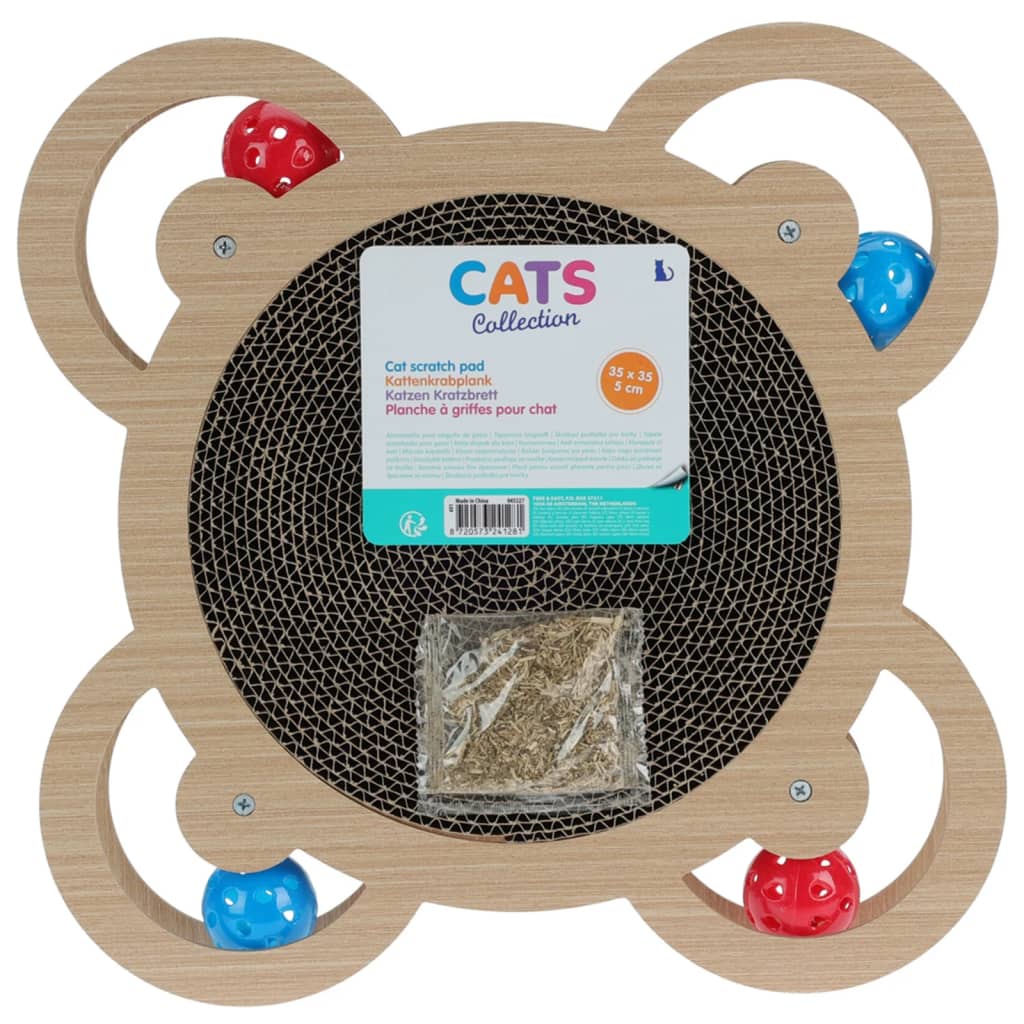 Scratching toy for cats natural 35x35x5 cm