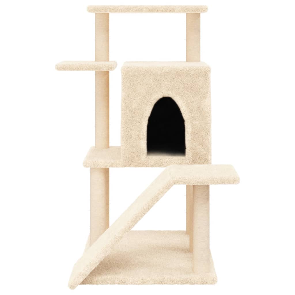 Scratching post with sisal scratching posts cream 97 cm