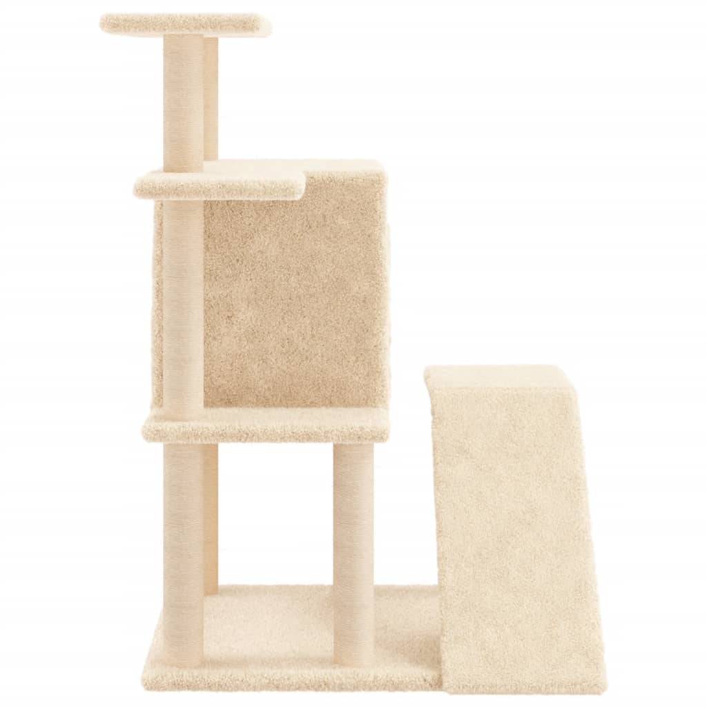Scratching post with sisal scratching posts cream 97 cm
